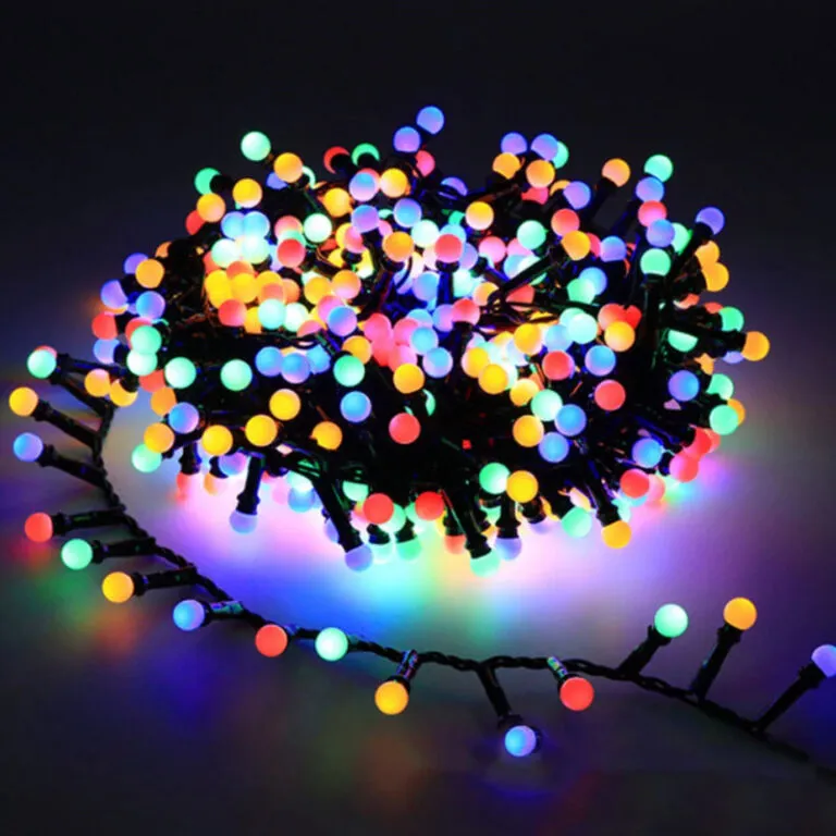 سلسلة الجملة 8mm لمبة حليب مستديرة بإضاءة LED – YZ-90007 - سلاسل إضاءة LED