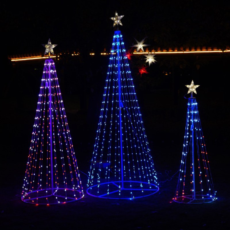 Wholesale LED Light Tree With Star RGB Foldable – YZ-10088