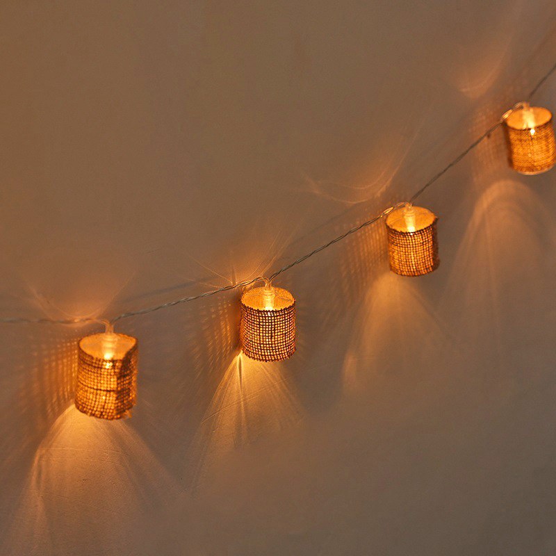Wholesale LED String Light Jute Lantern Light – YZ-20139