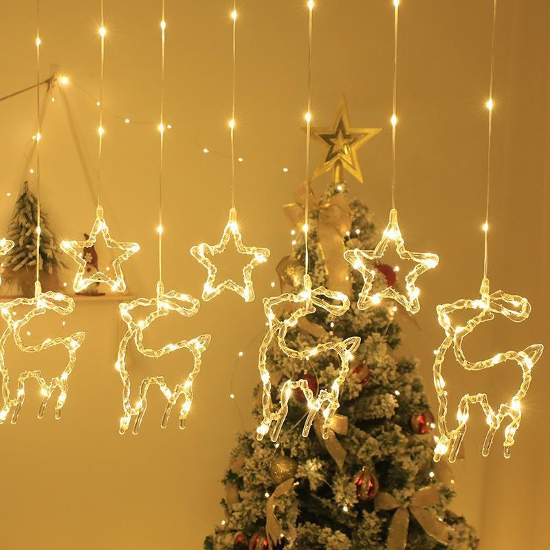 Wholesale LED Icicle Light 5 Deer5 Star – YZ-40017