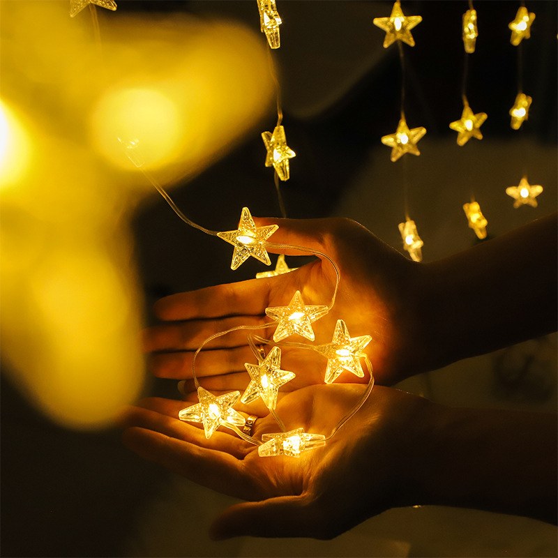 Wholesale LED Star Curtain Light USB PVC Coated – YZ-40041