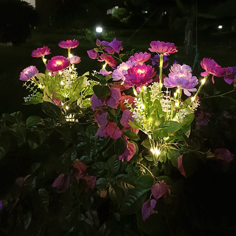 LED Solar Garden Light Snow Lotus Flowers – YZ-50042