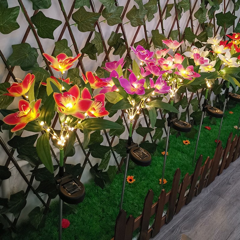 LED Solar Garden Light Orchid – YZ-50046