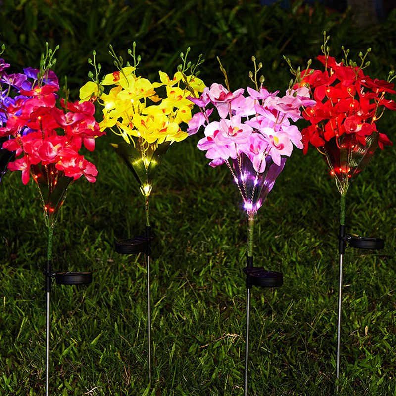 LED Solar Garden Light Butterfly Orchid – YZ-50073