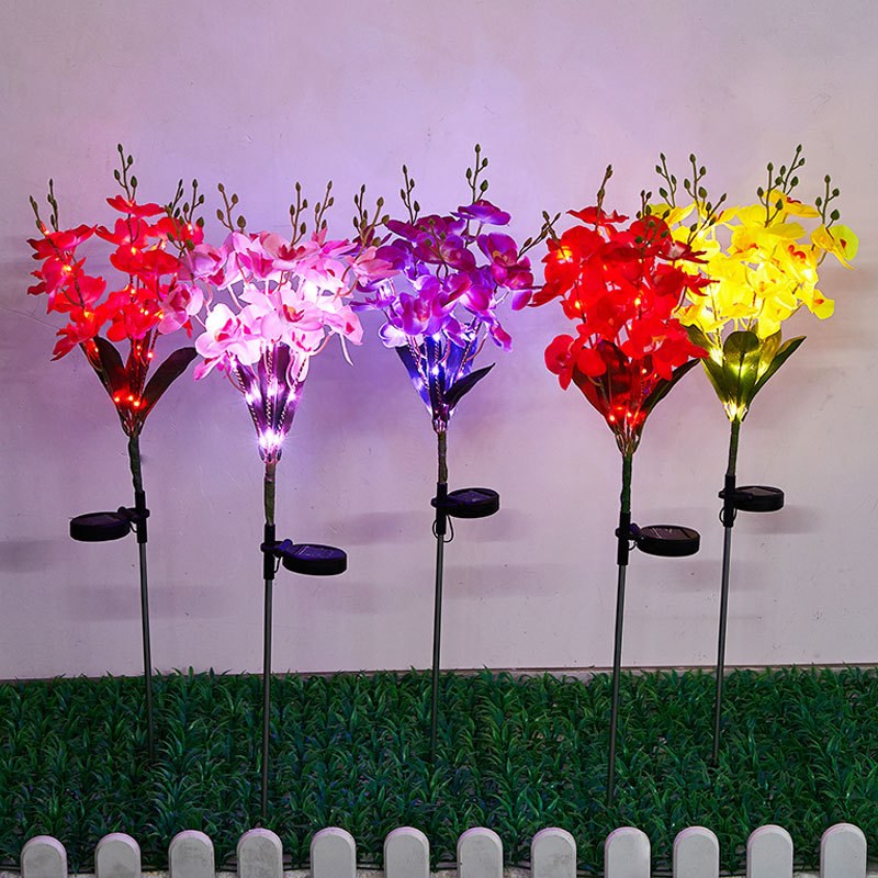 LED Solar Garden Light Butterfly Orchid – YZ-50073