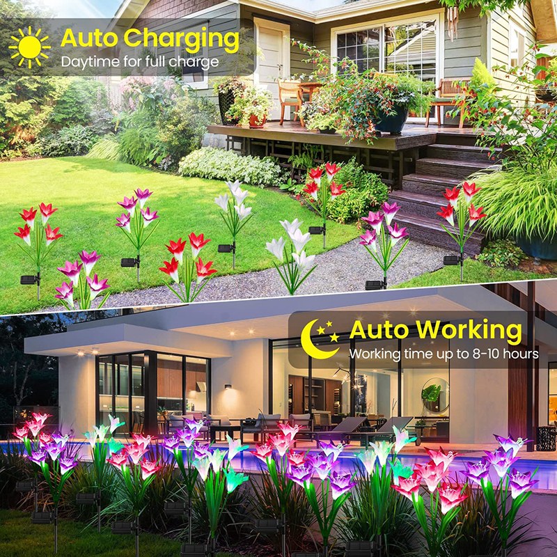 LED Solar Garden Light Lily Flower – YZ-50076