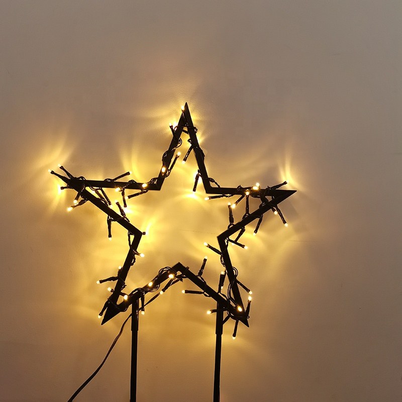 Wholesale Iron Metal Star Frame LED Garden Lights – YZ-50088