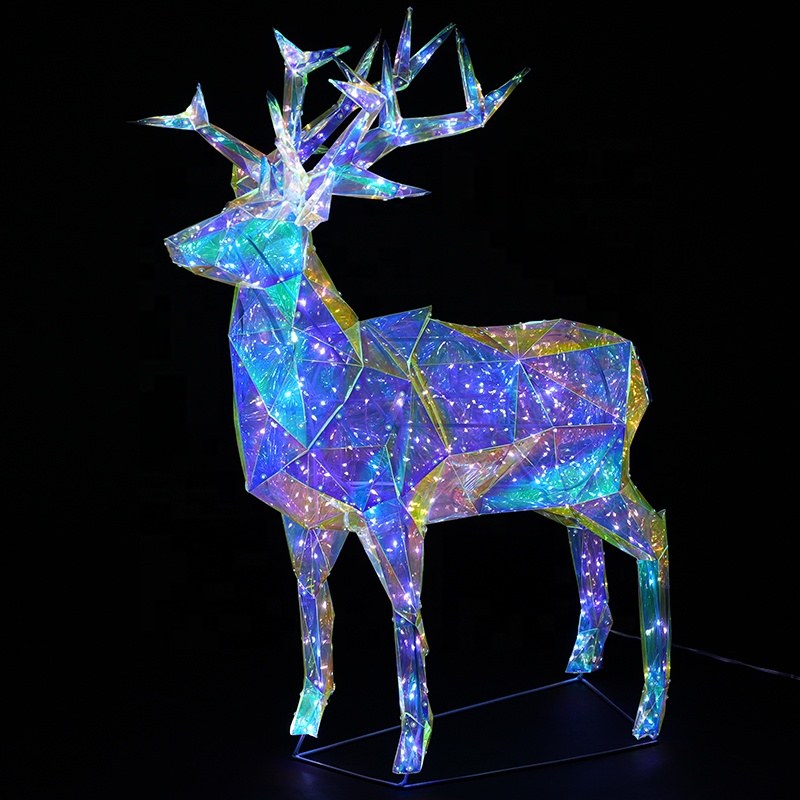 Wholesale LED Motif PVC 3D Fantasy Color Reindeer – YZ-60126