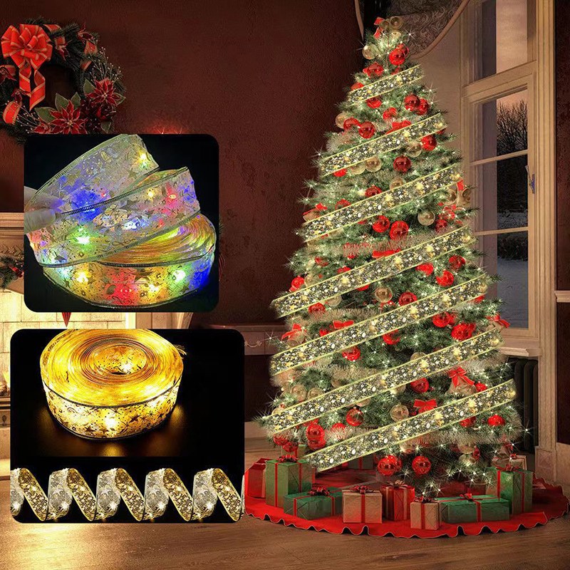 Wholesale Christmas Ribbon Bows With LED – YZ-80030