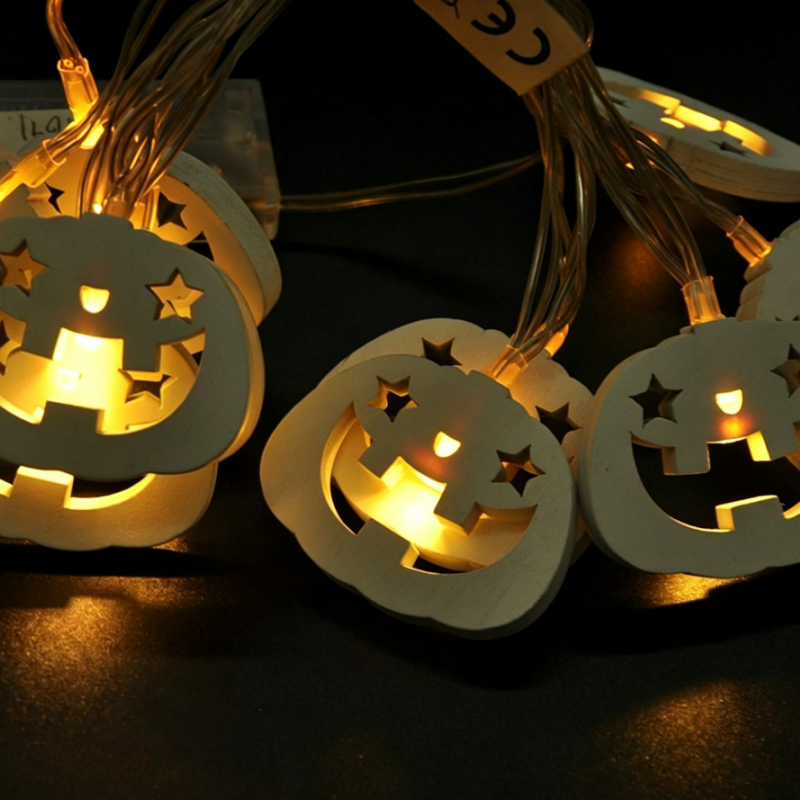 Wholesale Battery Wooden Pumpkin Shaped LED – YZ-80071
