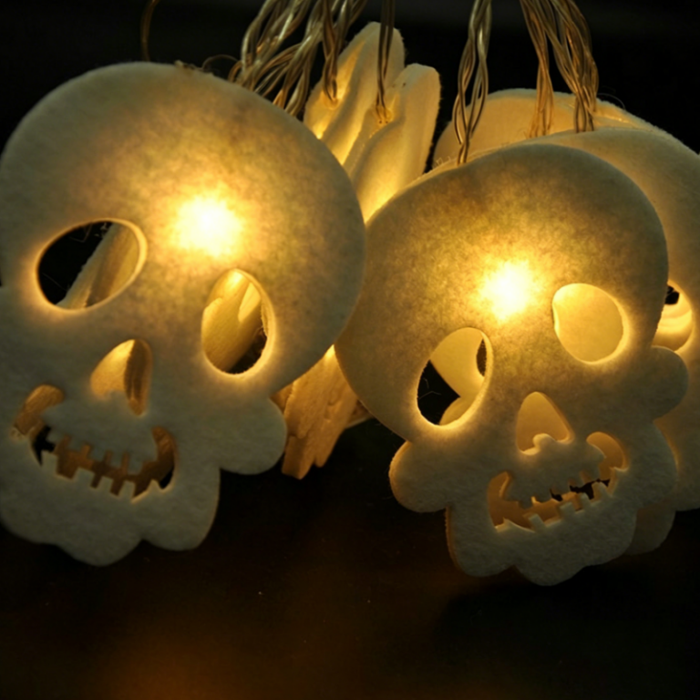 Wholesale Battery Skull Shaped Warm White LED – YZ-80075