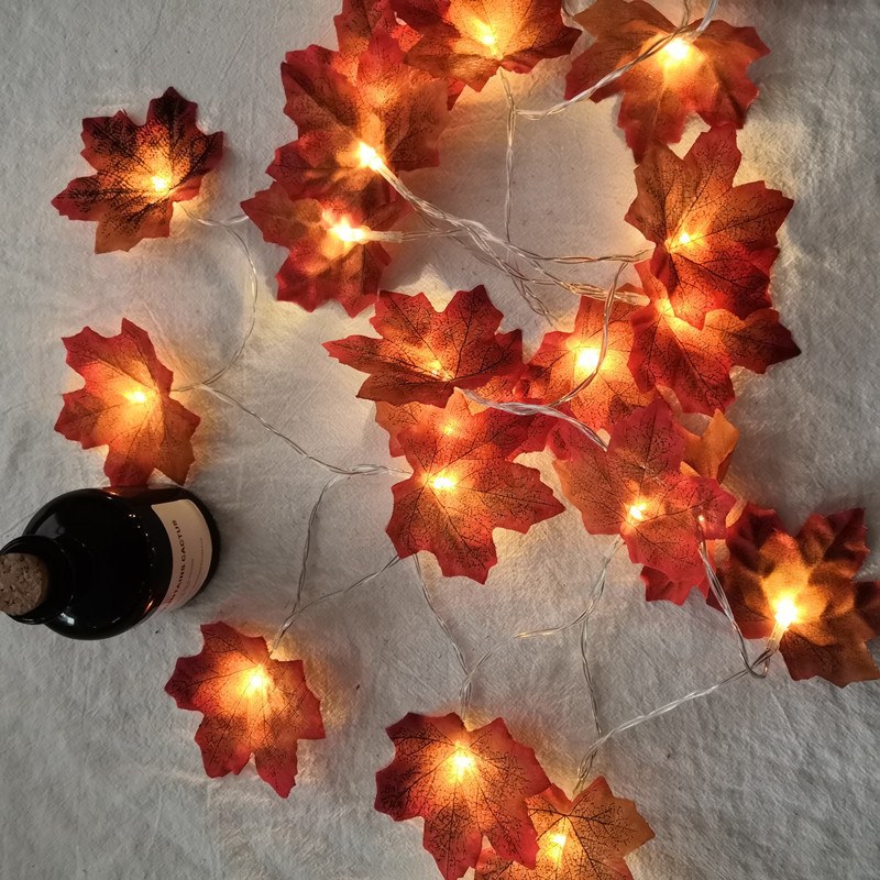 Wholesale Artificial Maple Leaf Shaped LED String – YZ-10048