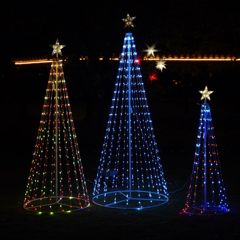 Wholesale LED Light Tree With Star RGB Foldable – YZ-10088