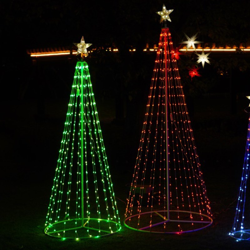 Wholesale LED Light Tree With Star RGB Foldable – YZ-10088