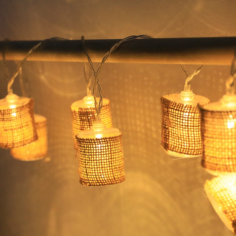 Wholesale LED String Light Jute Lantern Light – YZ-20139