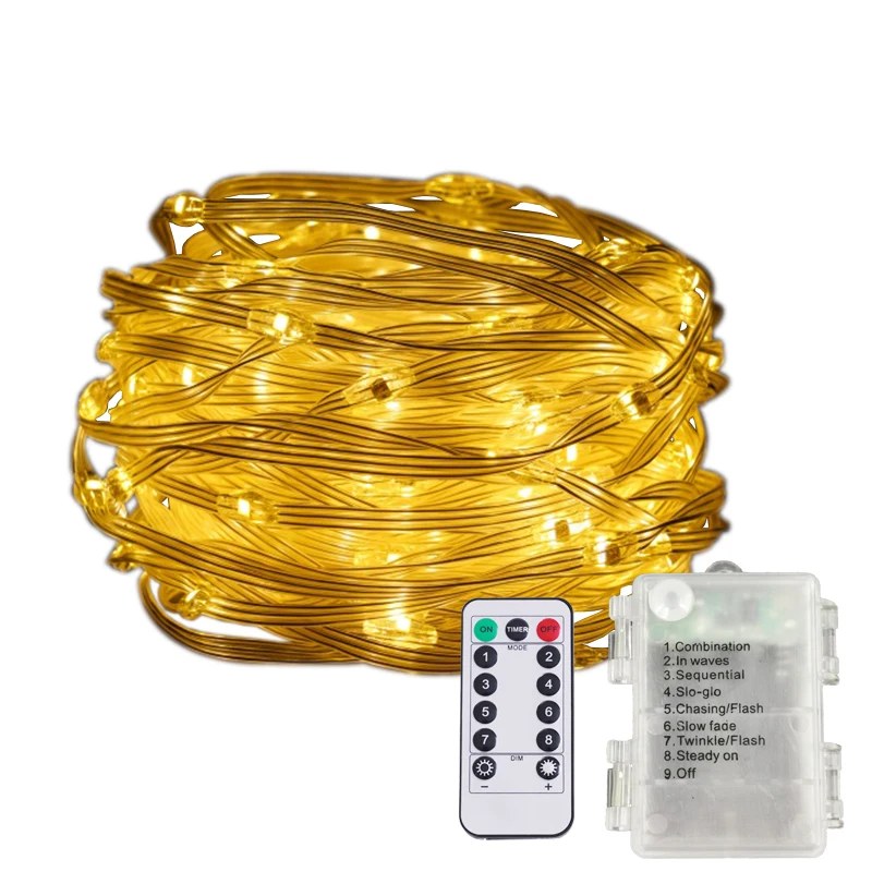copper wire string light coated with PVC
