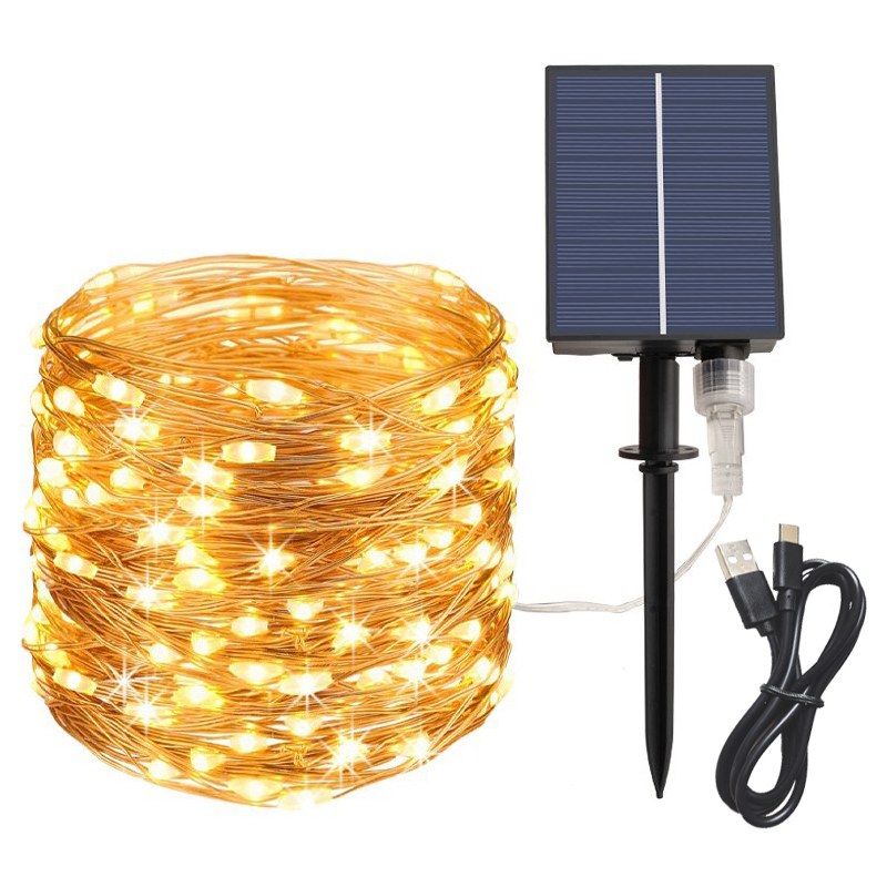 LED Solar Dual Purpose String Light Copper Wire – YZ-30027