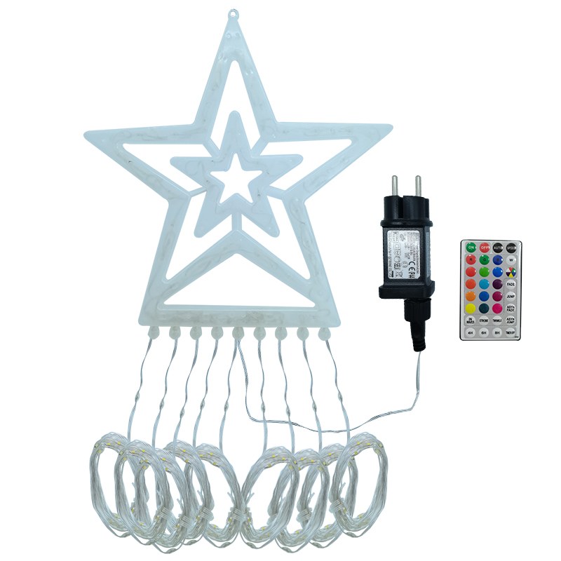 Wholesale LED Double Star Curtain Light RGB PVC – YZ-40019