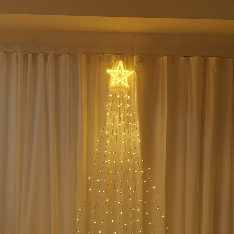 Wholesale LED Double Star Curtain Light Warm Wite – YZ-40020