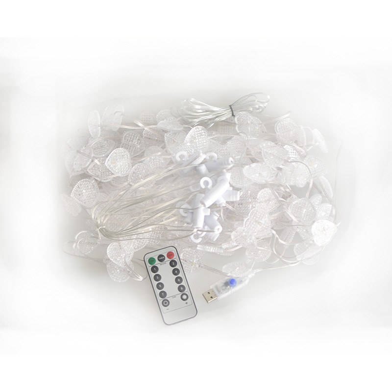Wholesale LED Heart Curtain Light USB PVC Coated – YZ-40040