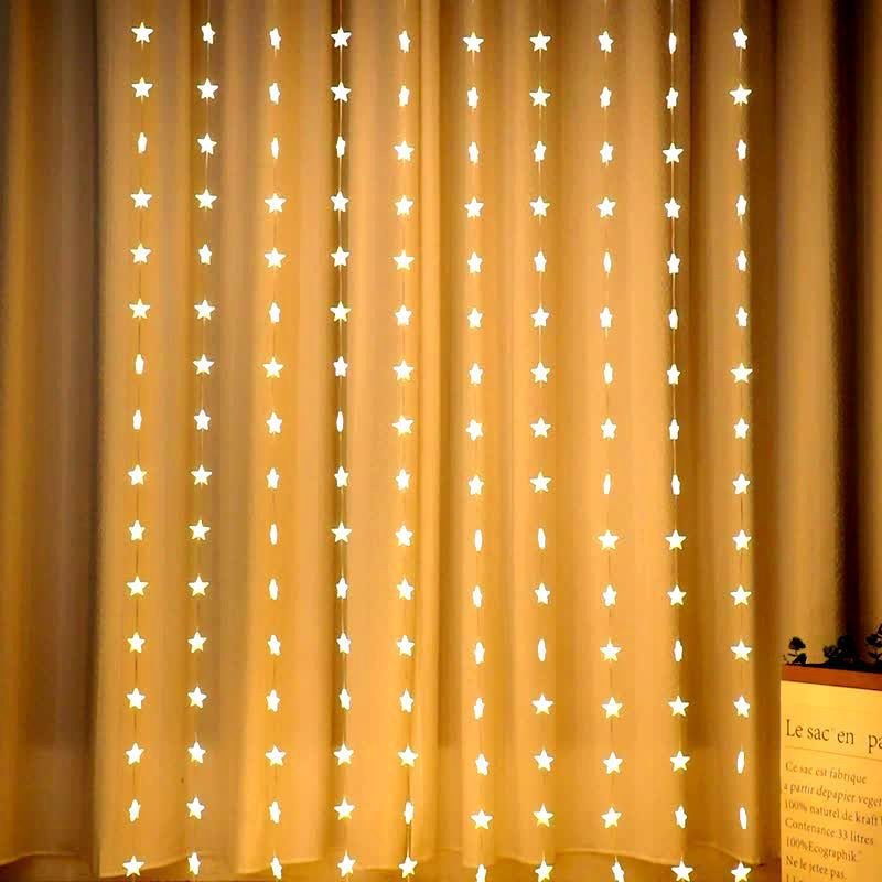 Wholesale LED Star Curtain Light USB PVC Coated – YZ-40041