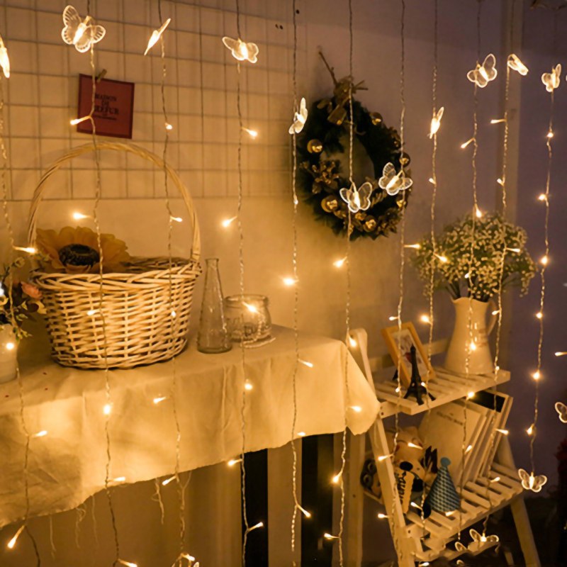 Wholesale LED 128l Heart Curtain Light – YZ-40053