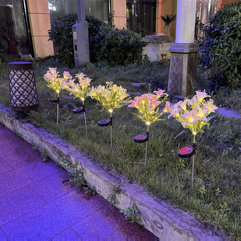 LED Solar Garden Light Lily Flower – YZ-50045