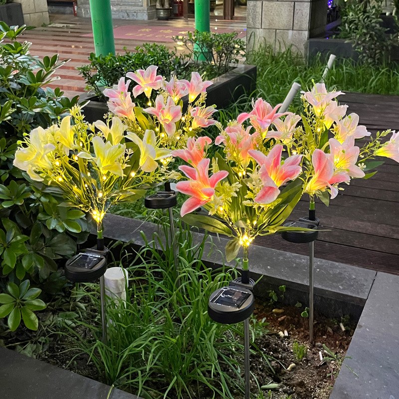 LED Solar Garden Light Lily Flower – YZ-50045