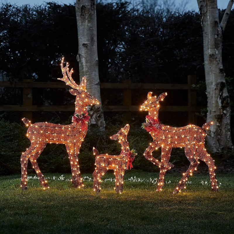 Wholesale LED Motif Light Rattan Reindeer – YZ-60121