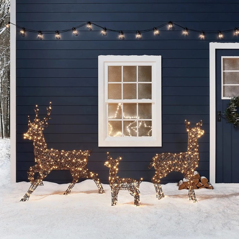 Wholesale LED Motif Light Rattan Reindeer – YZ-60121