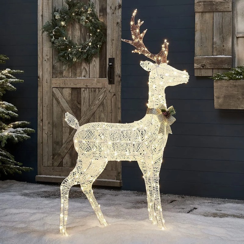 Wholesale LED Motif Light Rattan Reindeer – YZ-60121