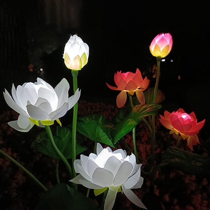 LED Solar Garden Light Lotus Flowers – YZ-50040